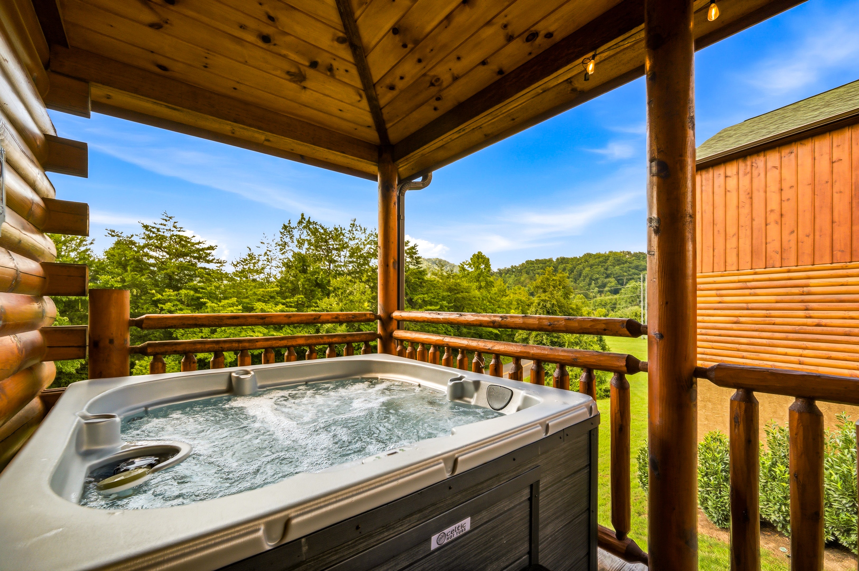 Hot tub in the mountains